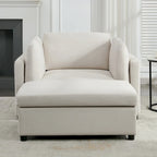 Sillón moderno grande con otomana