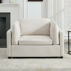 Sillón moderno grande con otomana