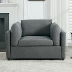 Sillón moderno grande con otomana