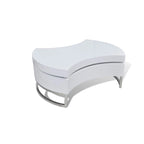 Mesa de centro, diseño contemporáneo con almacenamiento giratorio, 81 cm, blanca