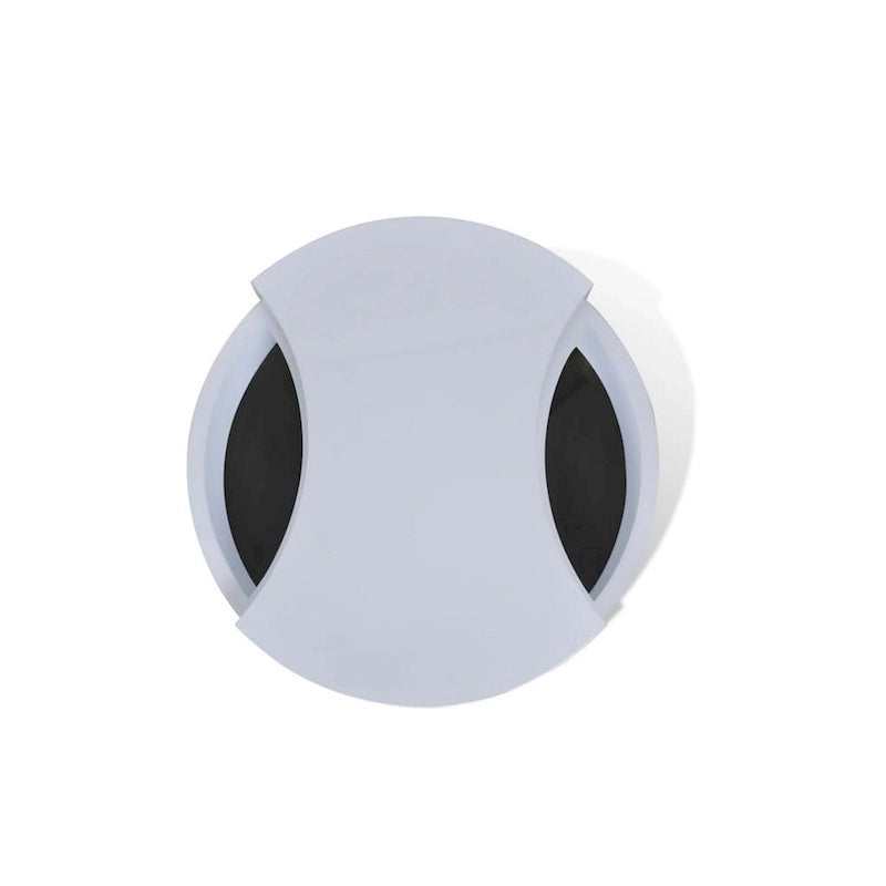 Mesa de centro, diseño contemporáneo con almacenamiento giratorio, 81 cm, blanca