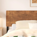 Elegante estructura de cama Queen de hierro con cabecero y piecero de MDF - Estilo industrial moderno