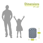 Puf otomano Chevron para interior/exterior 16 L x 16 An x 17 Al