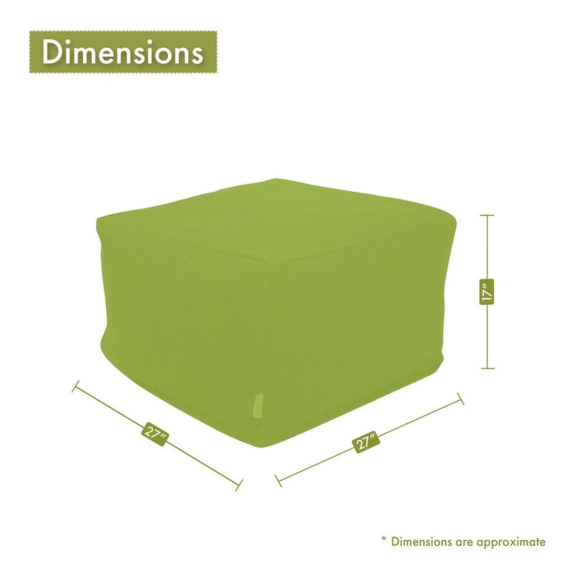 Puf otomano de celosía para interiores y exteriores de 68.5 cm de largo x 68.5 cm de ancho x 43.2 cm de alto