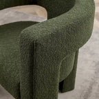 Sillón de 28 pulgadas de ancho con reposabrazos cuadrados tapizado en buclé