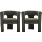 Sillón de 28 pulgadas de ancho con reposabrazos cuadrados tapizado en buclé