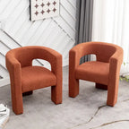 Sillón de 28 pulgadas de ancho con reposabrazos cuadrados tapizado en buclé