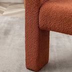 Sillón de 28 pulgadas de ancho con reposabrazos cuadrados tapizado en buclé