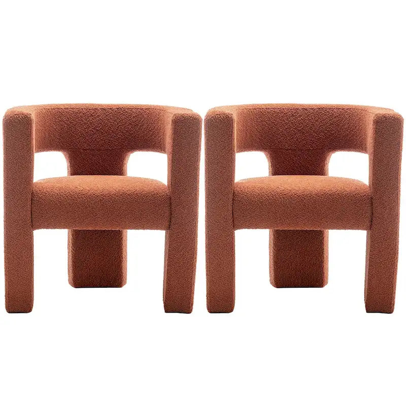 Sillón de 28 pulgadas de ancho con reposabrazos cuadrados tapizado en buclé