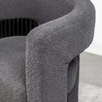 Sillón de 28 pulgadas de ancho con reposabrazos cuadrados tapizado en buclé