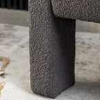 Sillón de 28 pulgadas de ancho con reposabrazos cuadrados tapizado en buclé