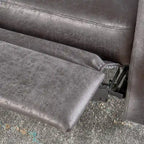 Sillón reclinable de microfibra de 2 plazas Halima