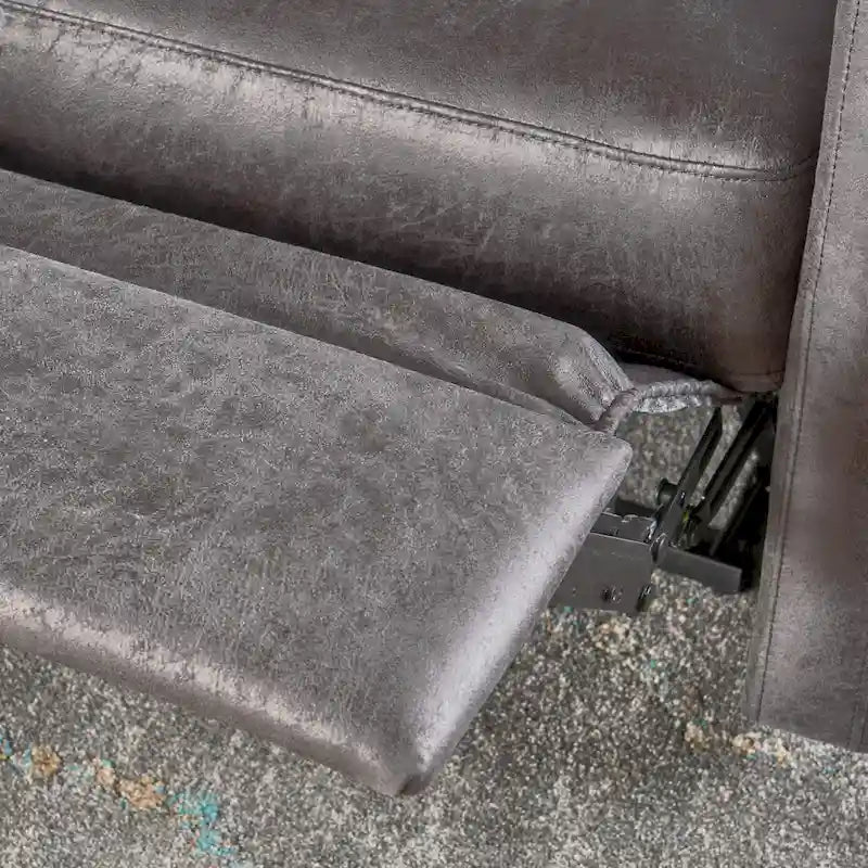 Sillón reclinable de microfibra de 2 plazas Halima