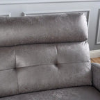 Sillón reclinable de microfibra de 2 plazas Halima