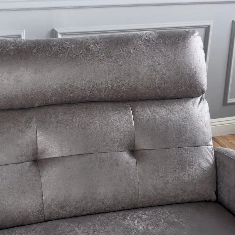 Sillón reclinable de microfibra de 2 plazas Halima