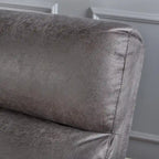 Sillón reclinable de microfibra de 2 plazas Halima
