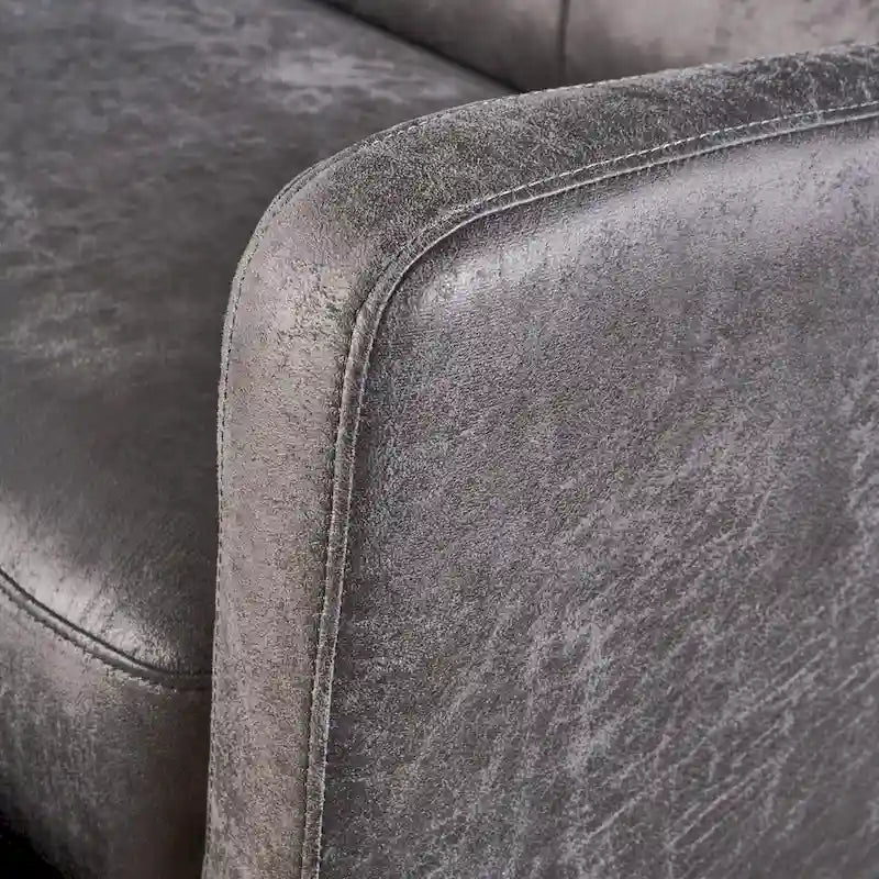 Sillón reclinable de microfibra de 2 plazas Halima