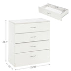 Cómoda de madera de 4 cajones