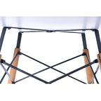 Mesa de comedor redonda moderna Dover 47 para 4 personas - Mesa clásica de mediados de siglo con superficie de vidrio/madera para sala de estar y cocina