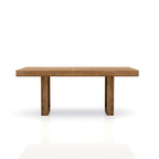 Mesa de comedor rústica de madera maciza de 68 pulgadas