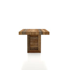 Mesa de comedor rústica de madera maciza de 68 pulgadas