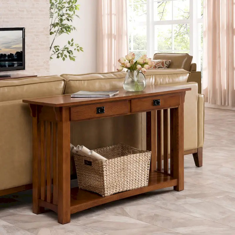 Mesa consola estilo misión para entrada