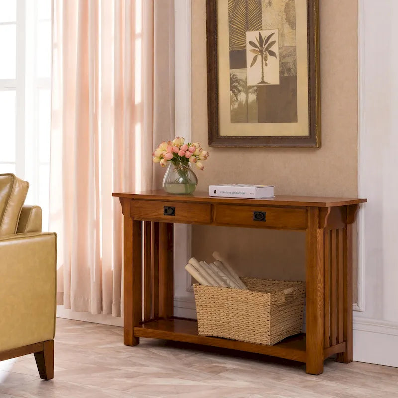 Mesa consola estilo misión para entrada