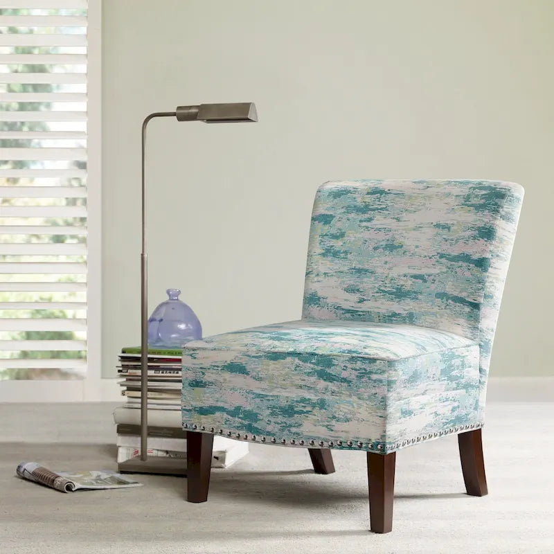 Sillón decorativo sin brazos con estampado artístico