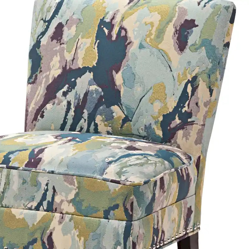 Sillón decorativo sin brazos con estampado artístico