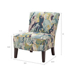 Sillón decorativo sin brazos con estampado artístico
