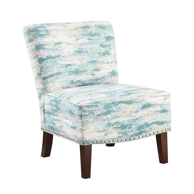 Sillón decorativo sin brazos con estampado artístico