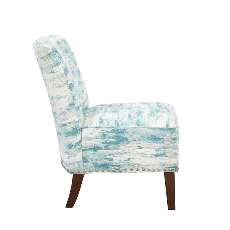 Sillón decorativo sin brazos con estampado artístico