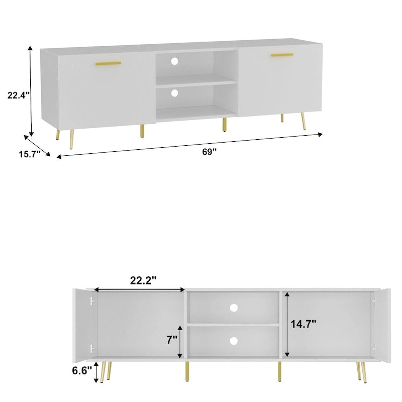 Muebles de TV y centros de entretenimiento con 2 puertas
