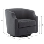 Sillón Reclinable Giratorio Cayden Swivel Barrel