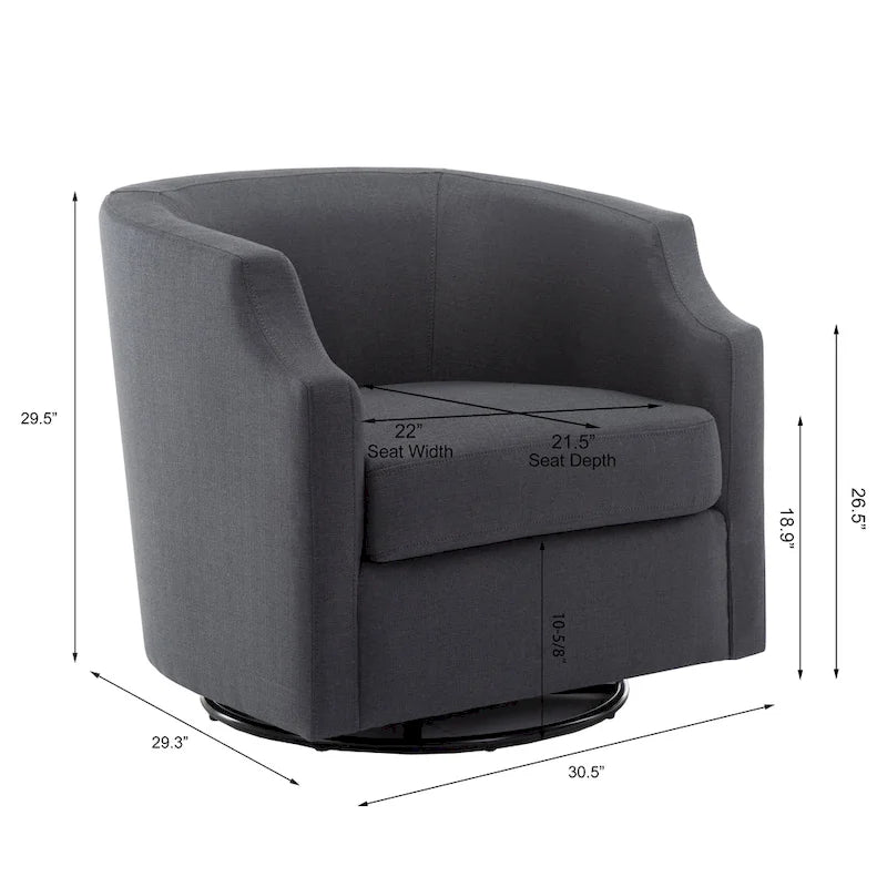 Sillón Reclinable Giratorio Cayden Swivel Barrel