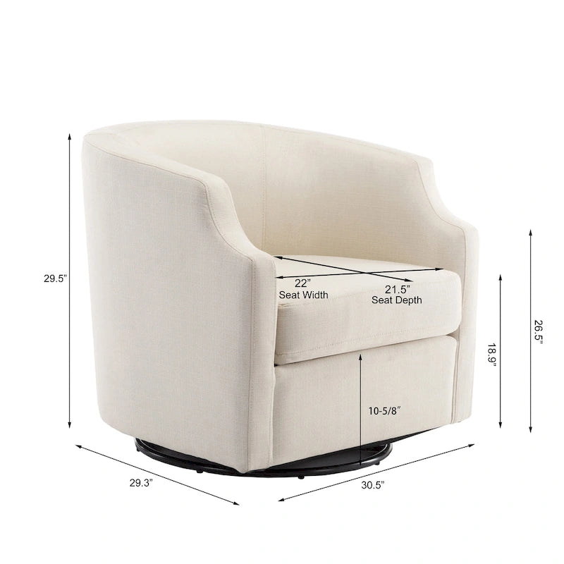 Sillón Reclinable Giratorio Cayden Swivel Barrel