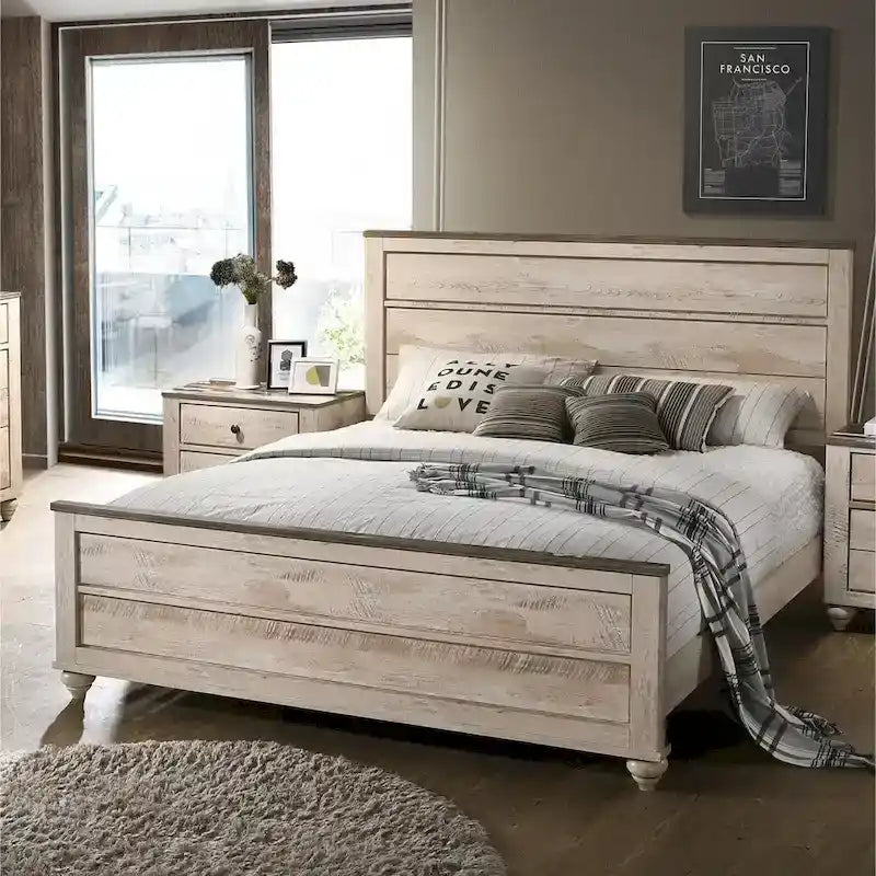 Dormitorio de matrimonio Imerland blanqueado contemporáneo