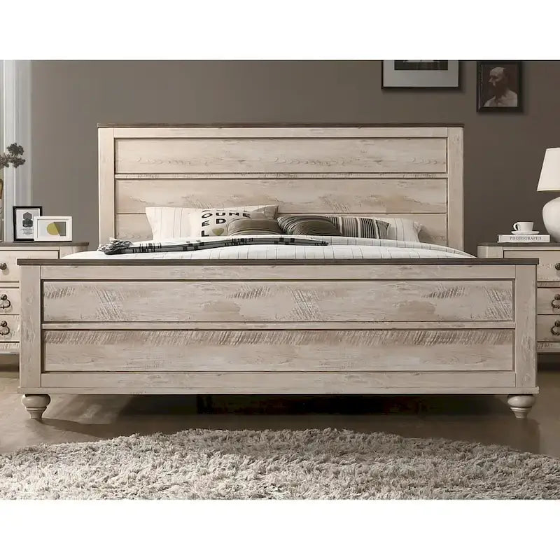 Dormitorio de matrimonio Imerland blanqueado contemporáneo