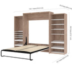 Cama abatible Queen con 2 estanterías