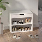 Banco zapatero 24W con cojín de esponja, asiento para sala de estar, mueble para zapatos