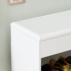 Banco zapatero 24W con cojín de esponja, asiento para sala de estar, mueble para zapatos