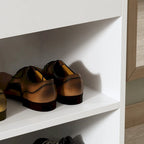 Banco zapatero 24W con cojín de esponja, asiento para sala de estar, mueble para zapatos