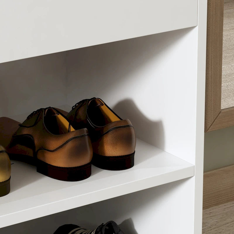 Banco zapatero 24W con cojín de esponja, asiento para sala de estar, mueble para zapatos