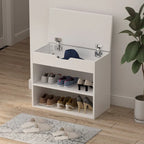Banco zapatero 24W con cojín de esponja, asiento para sala de estar, mueble para zapatos
