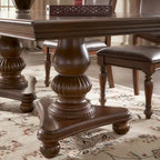 Mesa de comedor Constantinopla de doble pedestal con extensión