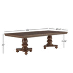 Mesa de comedor Constantinopla de doble pedestal con extensión