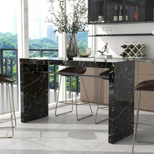 Mesa alta de 60 pulgadas de imitación mármol