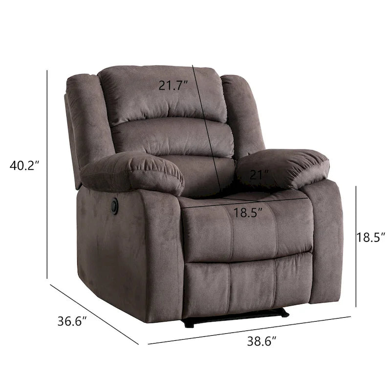 Reclinable Eléctrico con Brazos Acolchados y USB - 1 asiento - 1 asiento