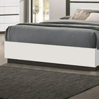 Dormitorio Moderno de Plataforma de Madera Blanca (USB)