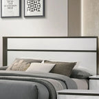 Dormitorio Moderno de Plataforma de Madera Blanca (USB)